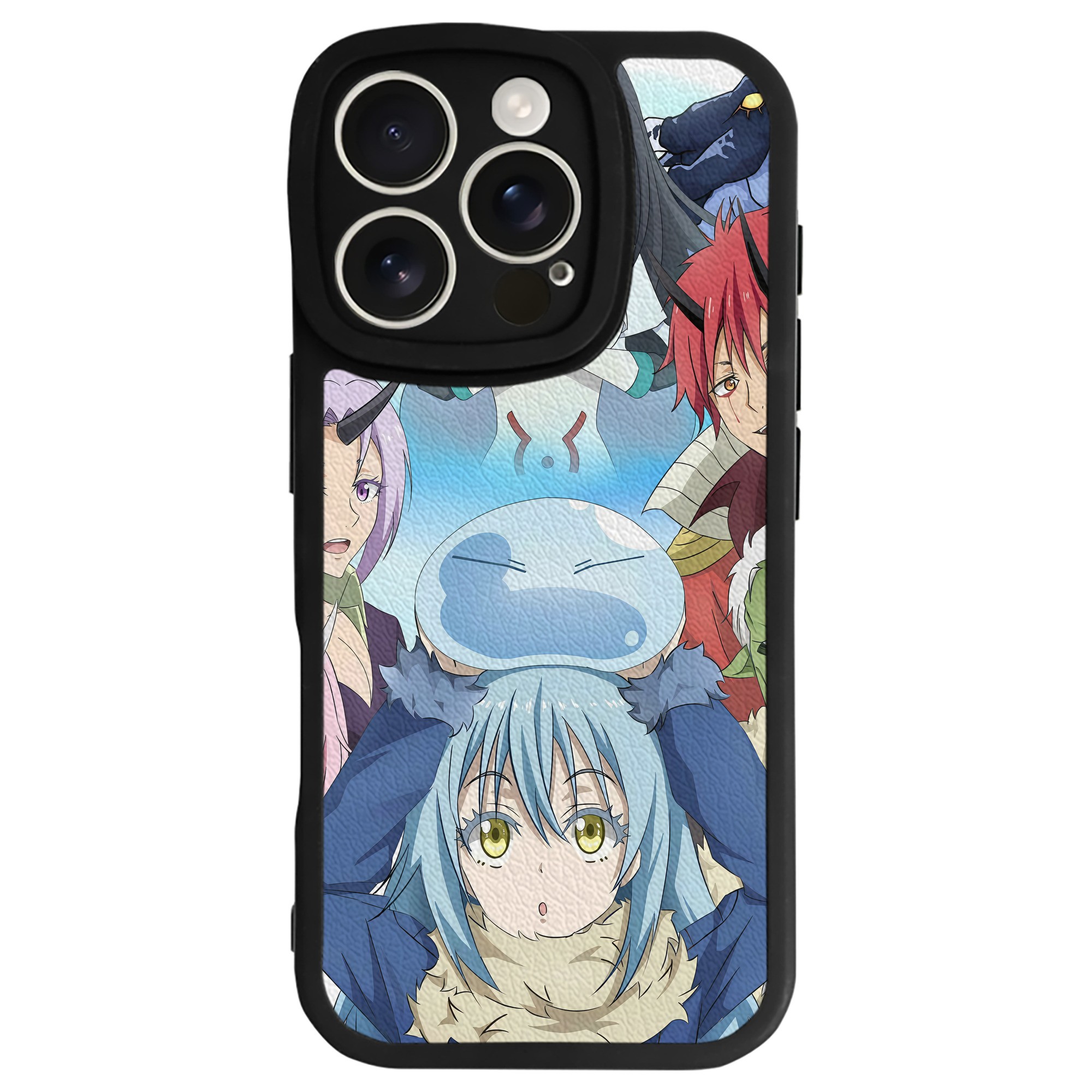 （画像用） 転スラ Regarding Reincarnated to Slime 【iPhone 16シリーズ対応】シリコンスマホケース（レザー調） 材質：シリコン